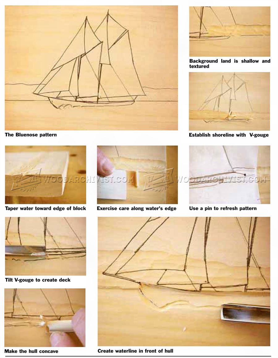 The Bluenose - Intaglio Wood Carving