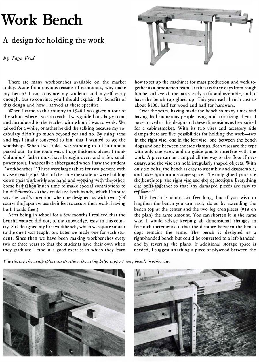 Workbench Plans