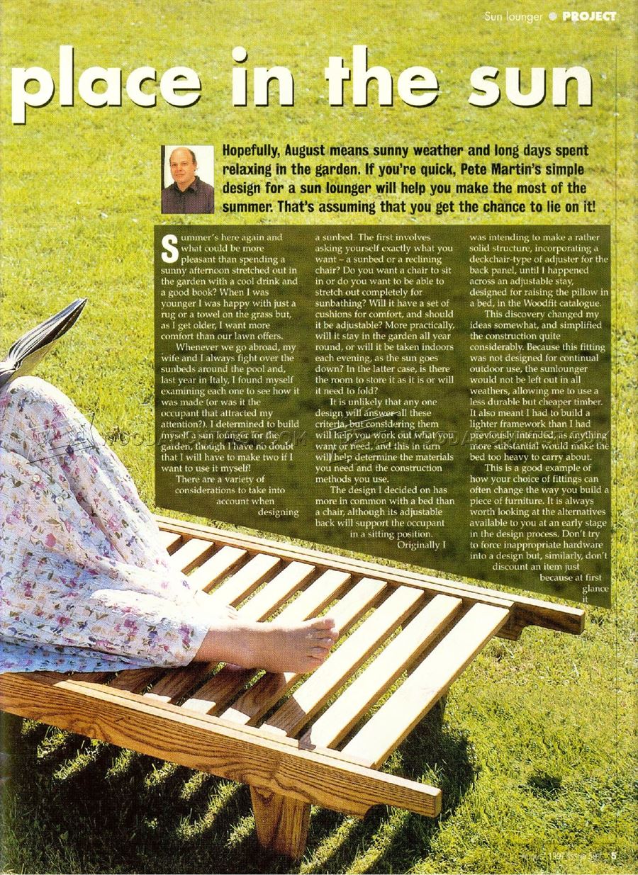 Sun Lounger Plans