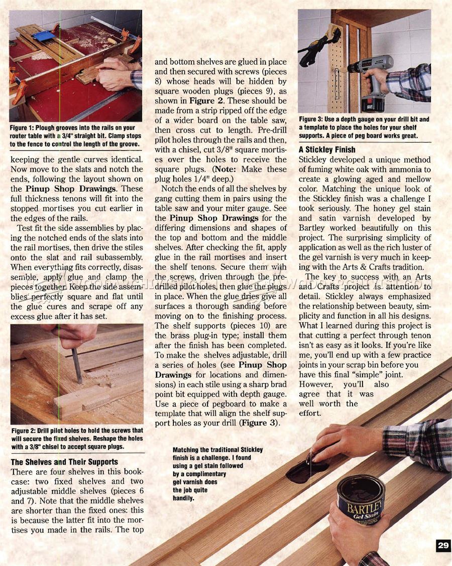 Arts and Crafts Bookcase Plans