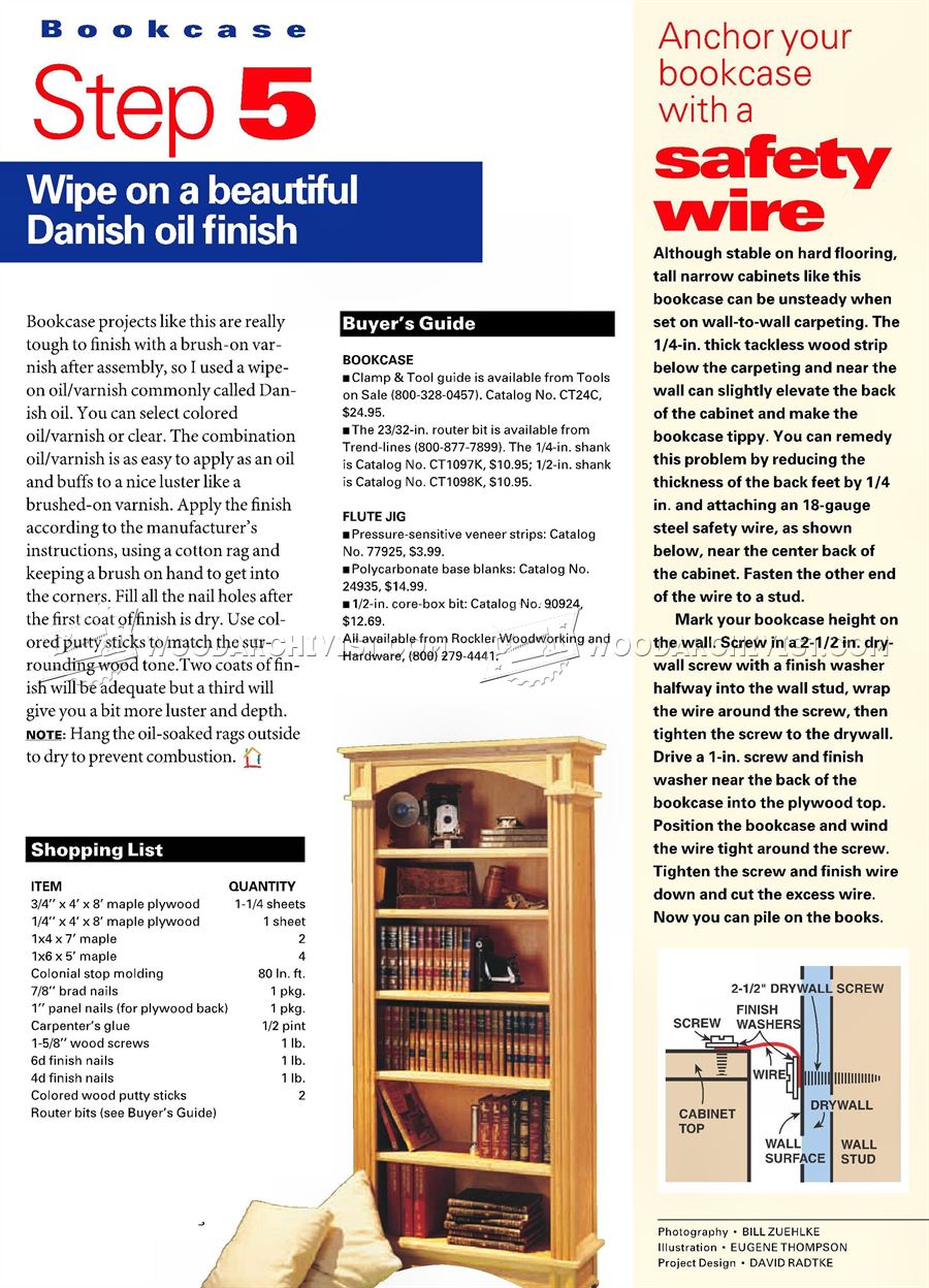 Traditional Bookcase Plans