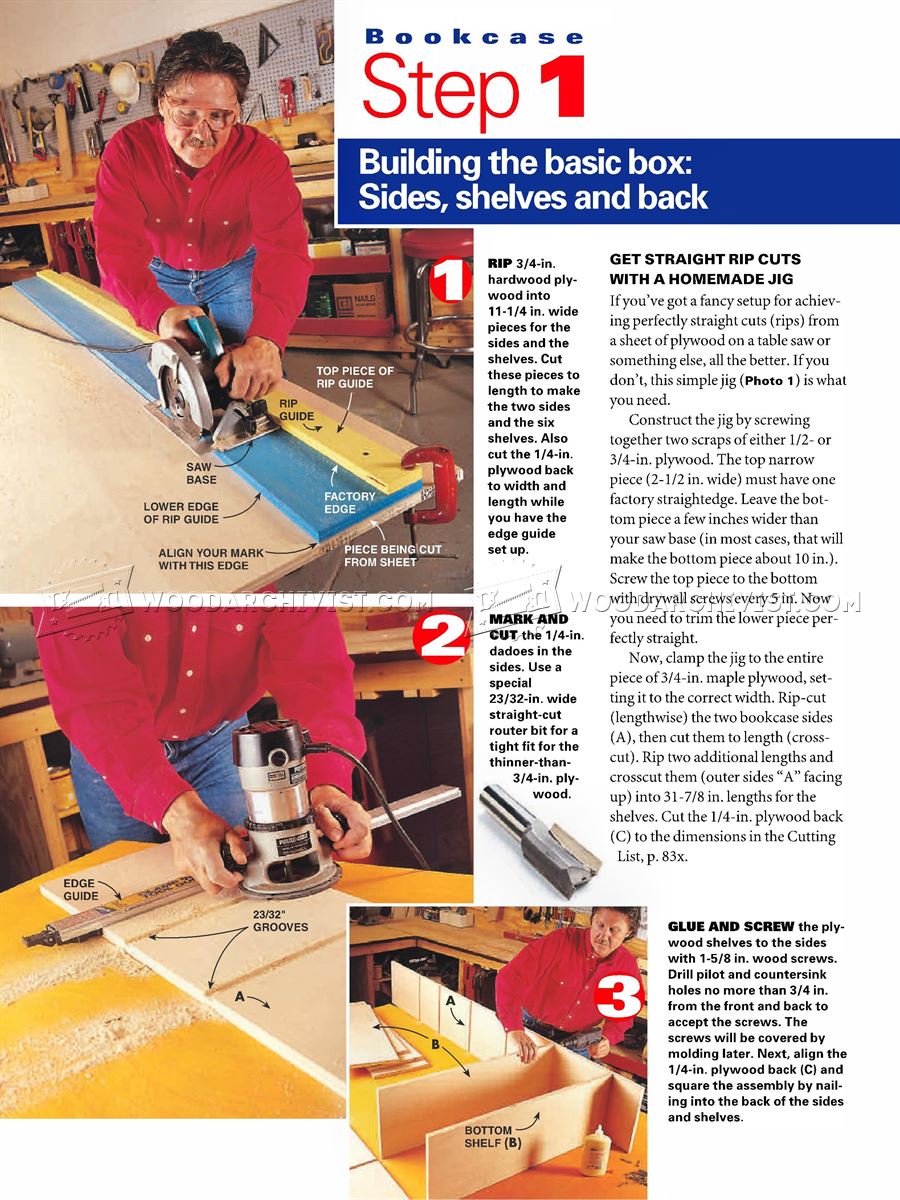 Traditional Bookcase Plans