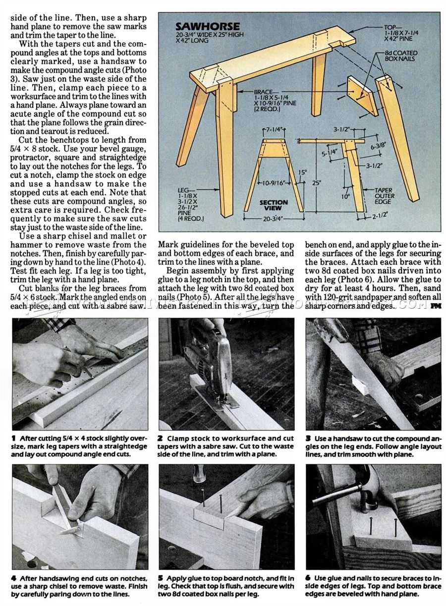 Sawhorses Plans