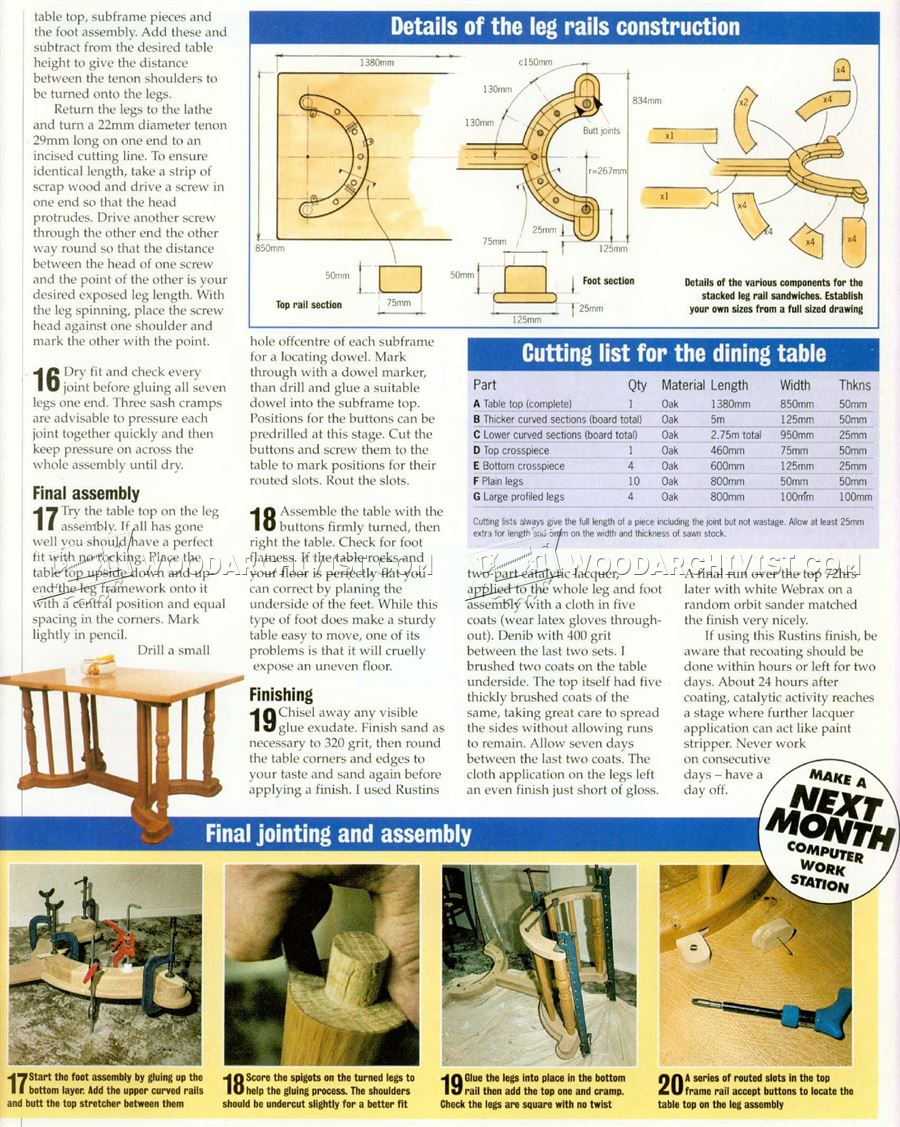 Dining Table Plans