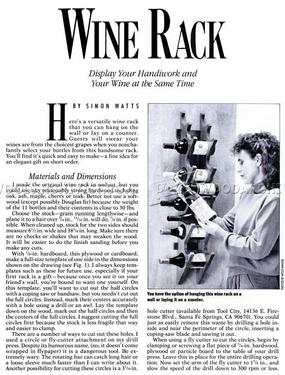 Wine Rack Plan