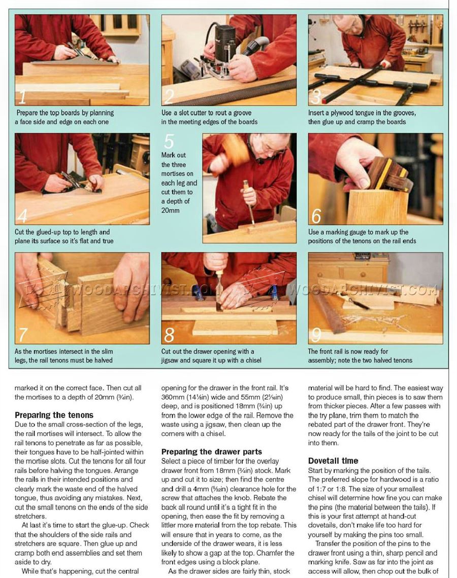 Hall Table Plans