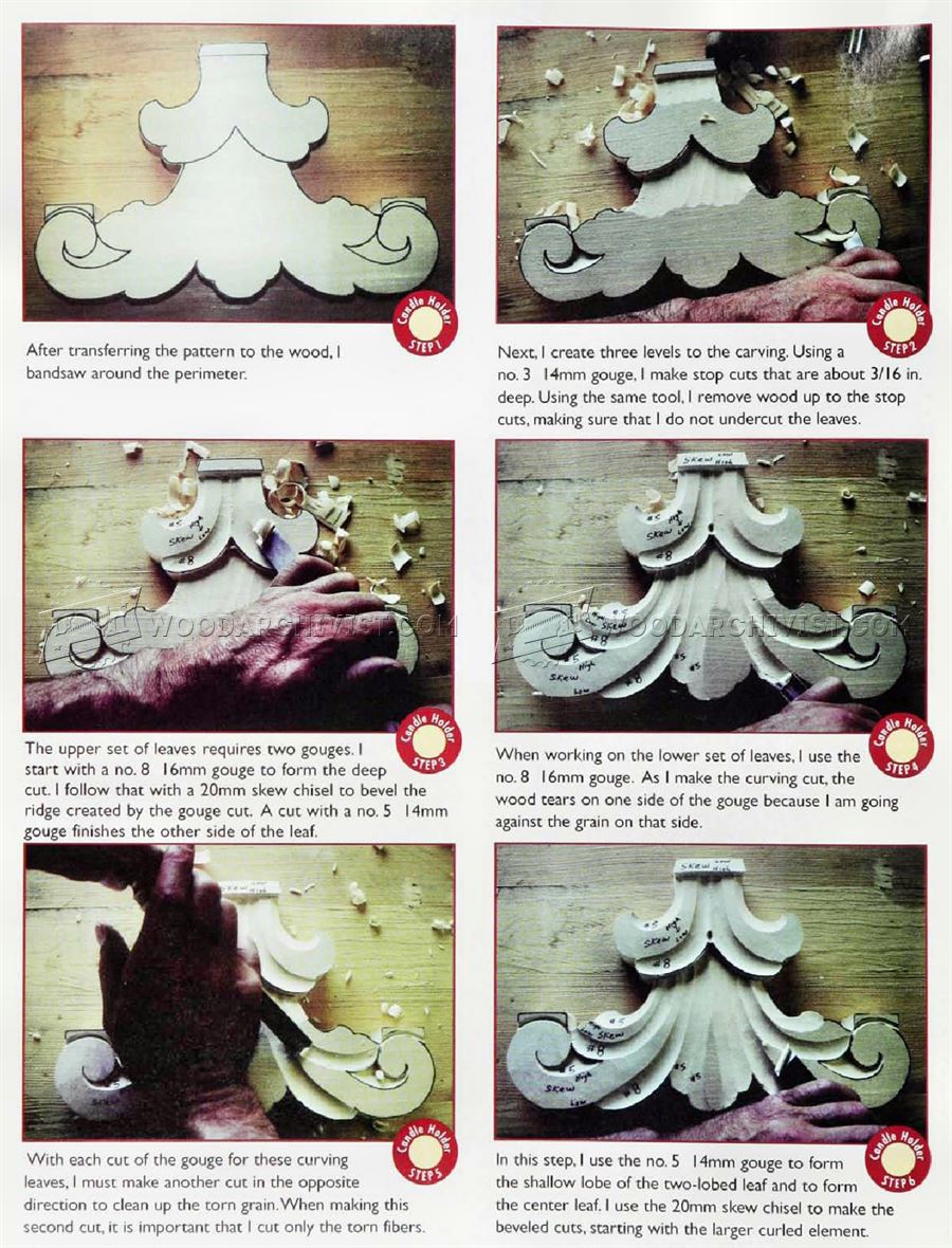 Carving Acanthus Candle Holder - Wood Carving Patterns