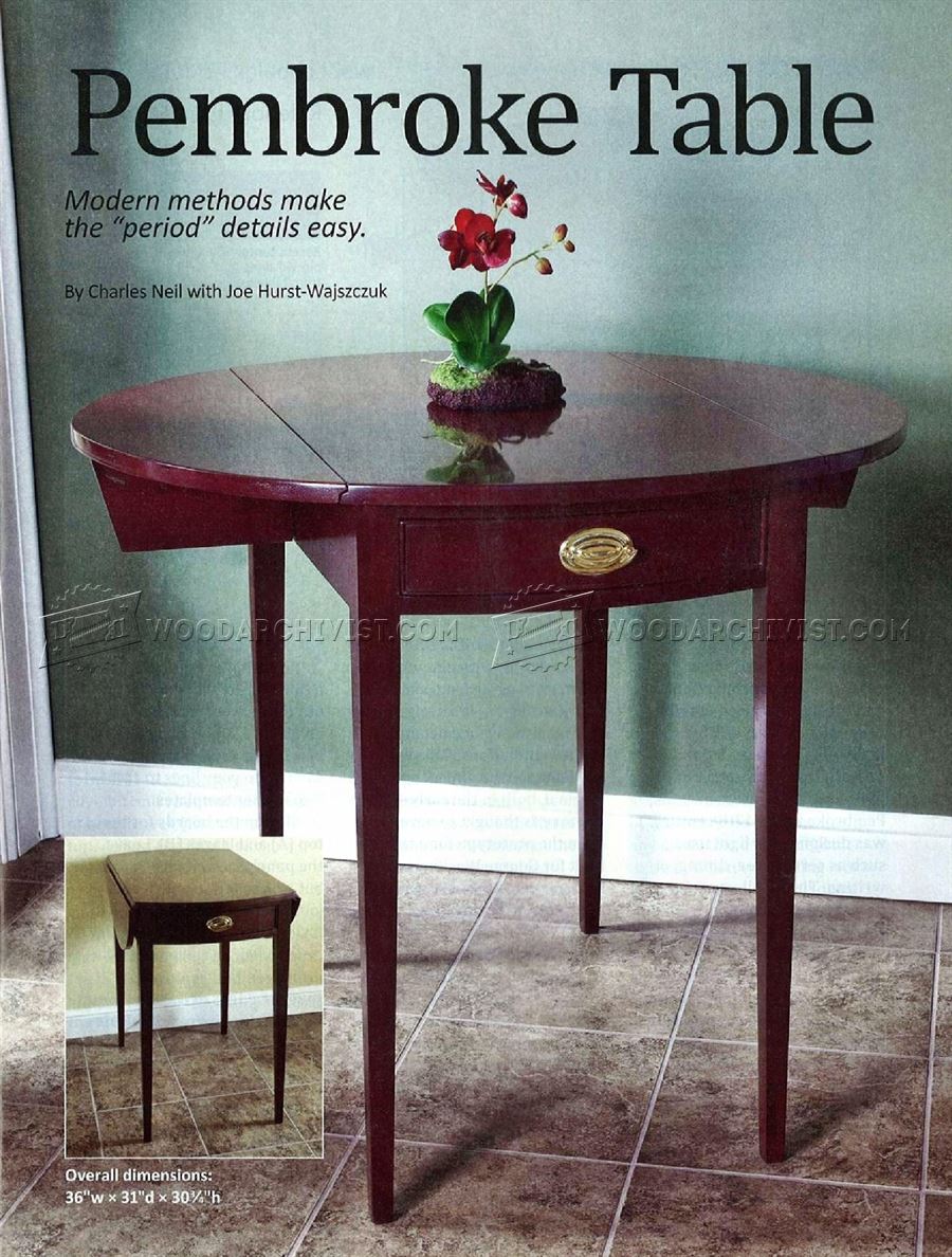 Pembroke Table Plans