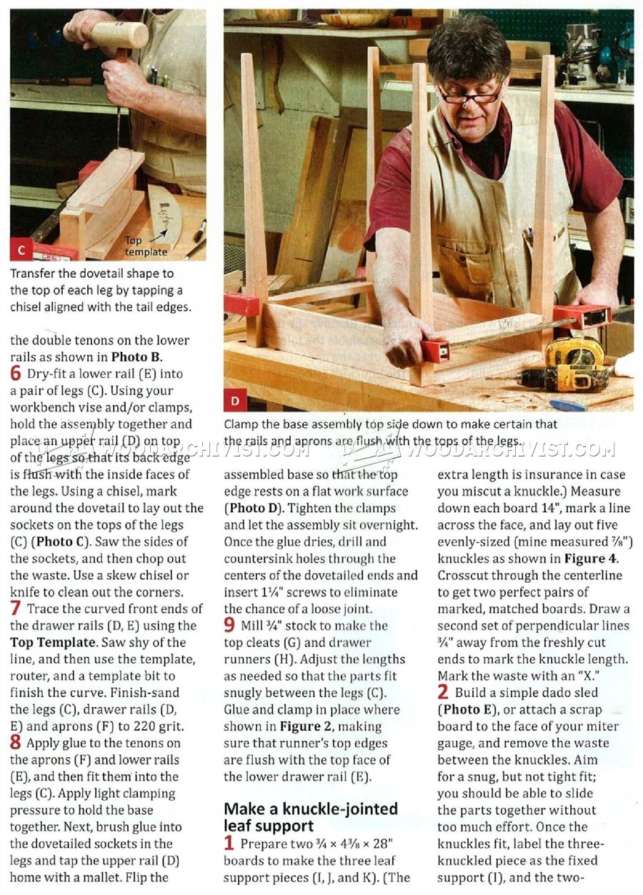 Pembroke Table Plans