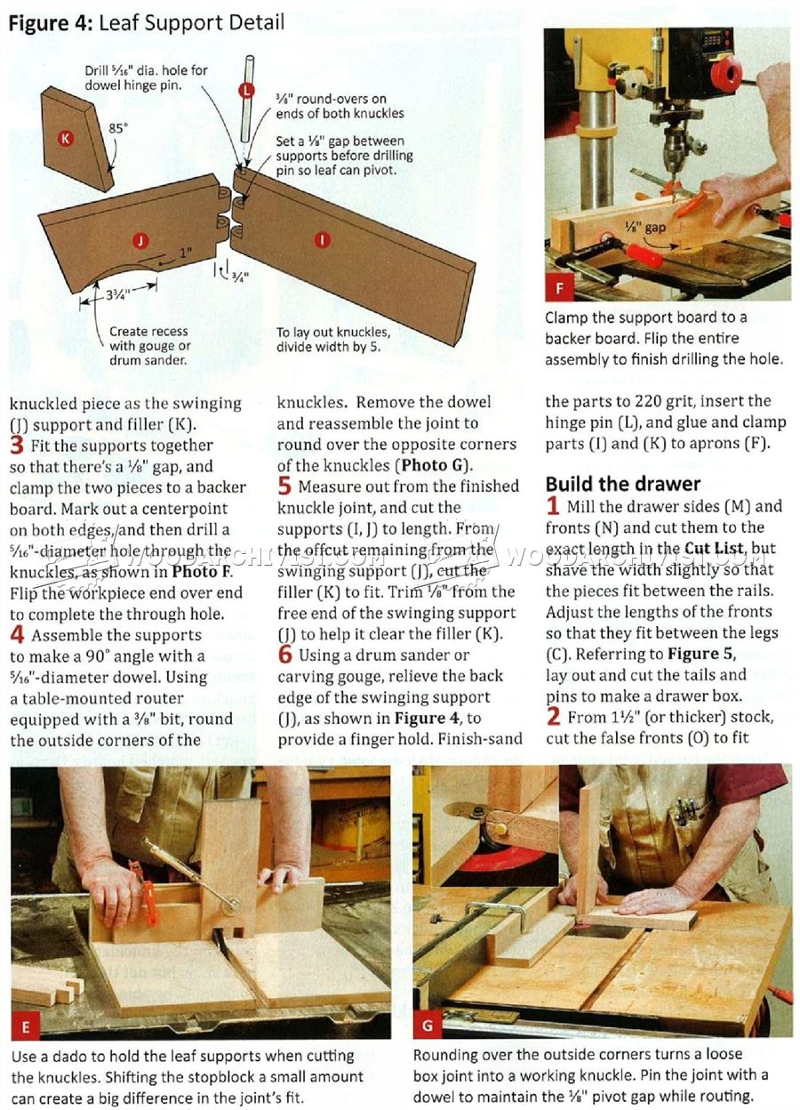 Pembroke Table Plans