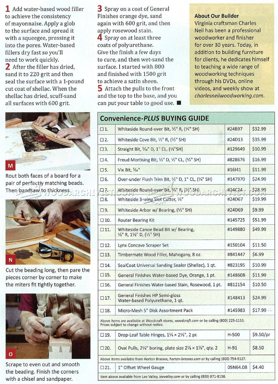 Pembroke Table Plans