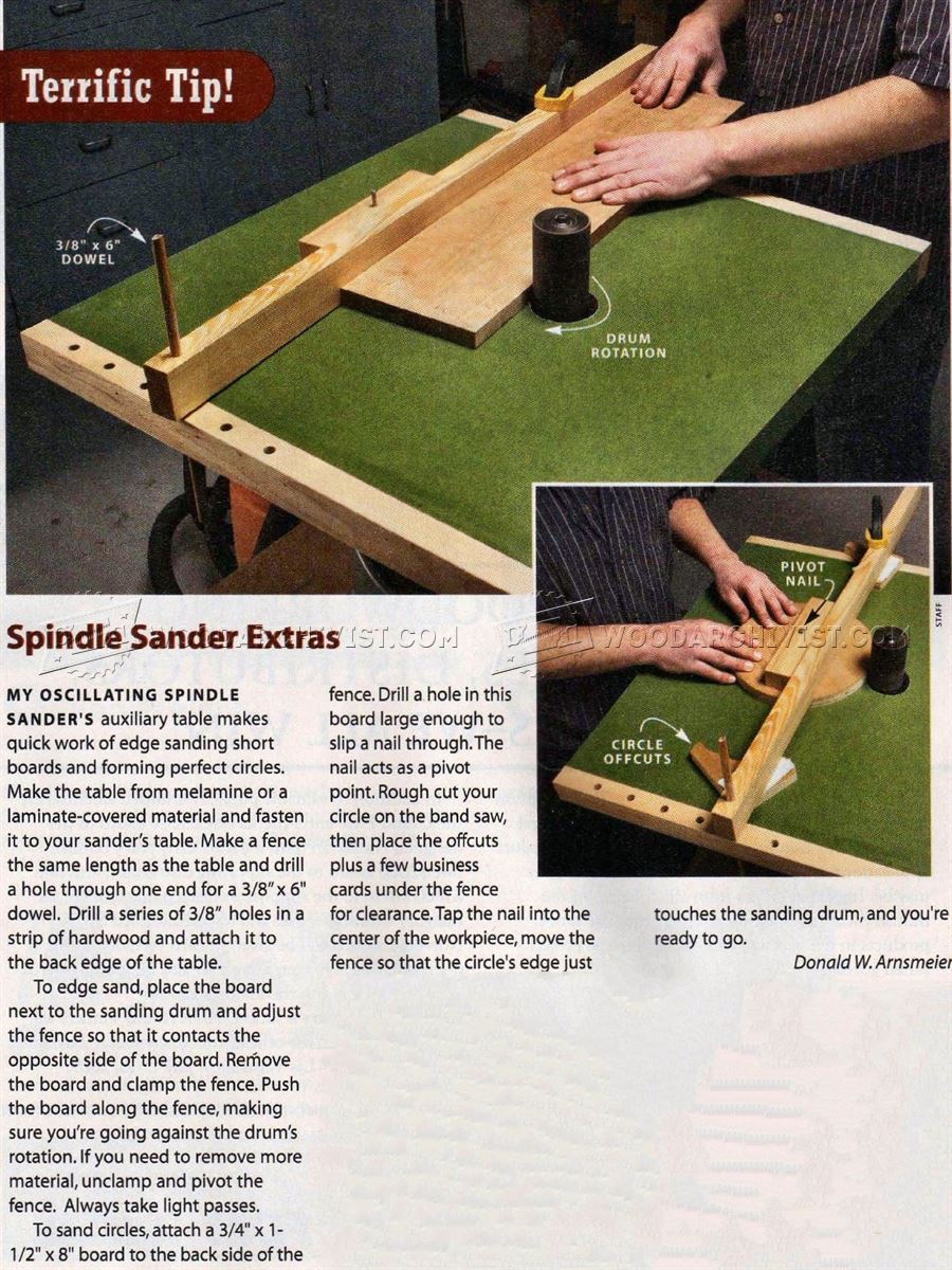 Spindle Sander Extras