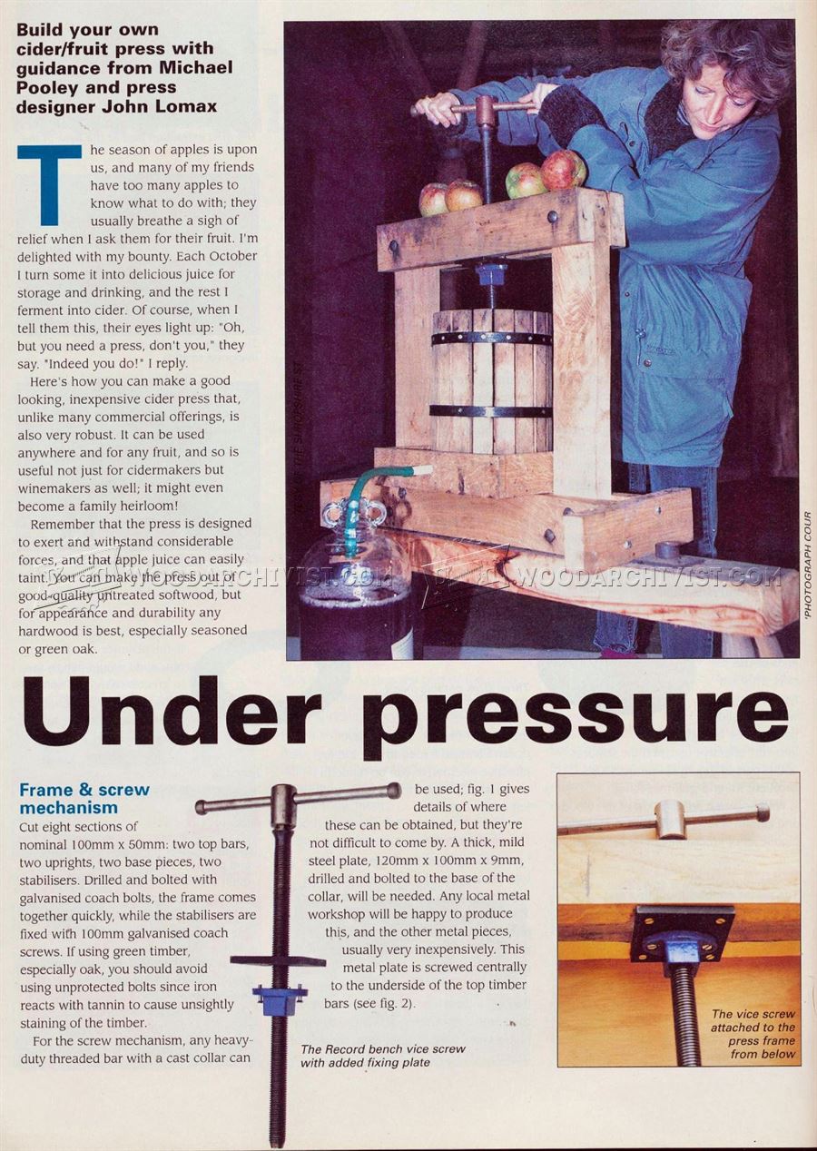 Cider Press Plans