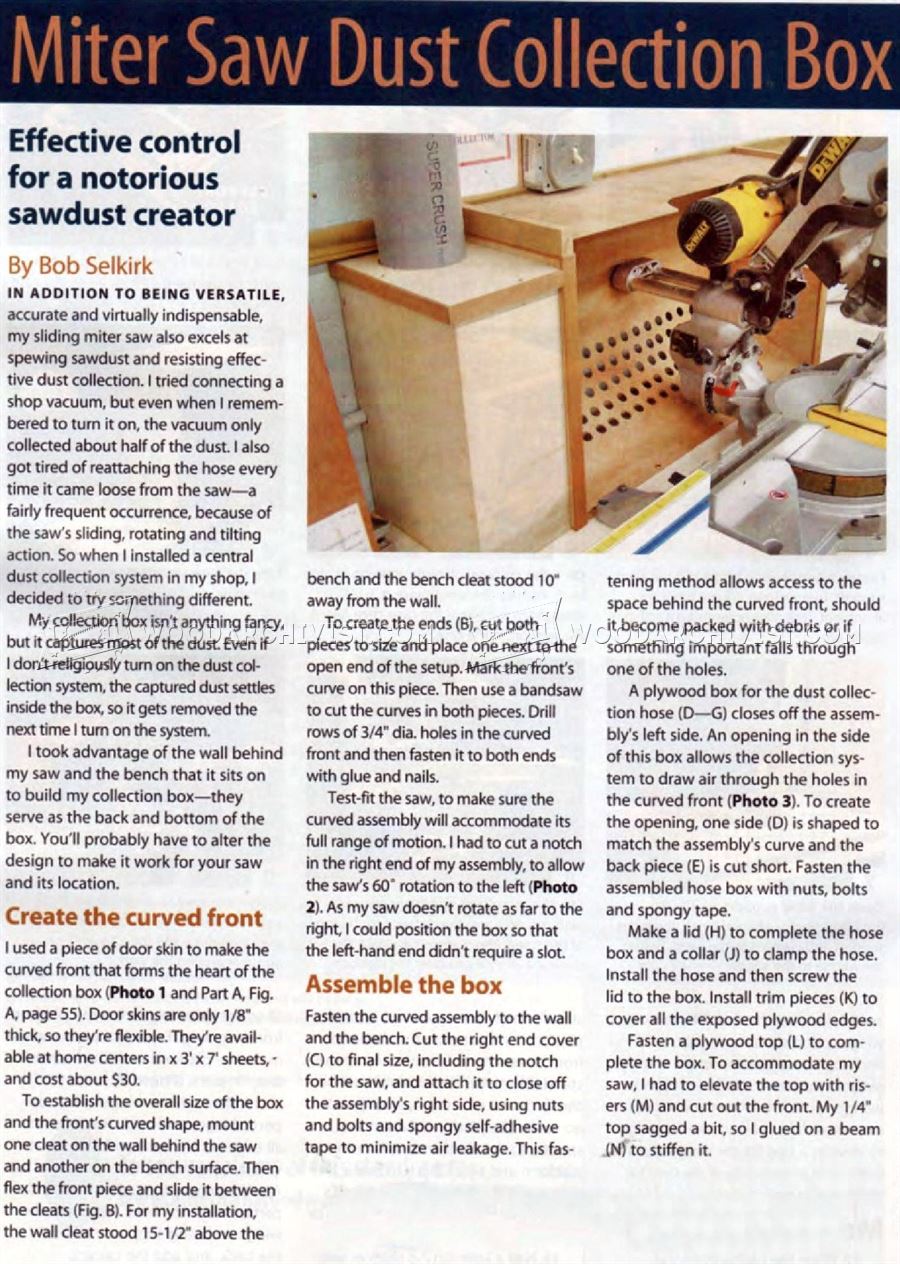 Miter Saw Dust Collection Hood