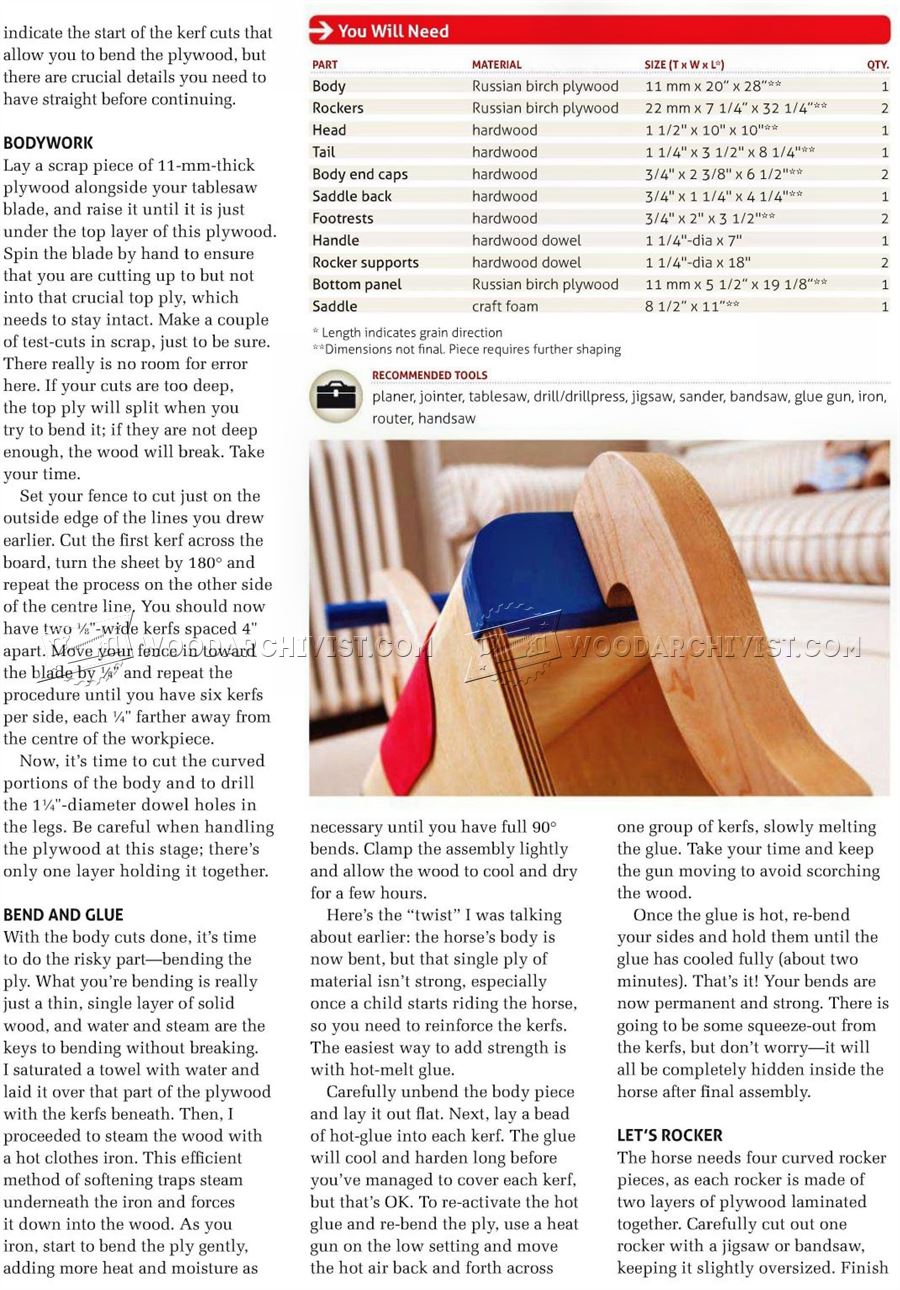 Rocking Horse Plans