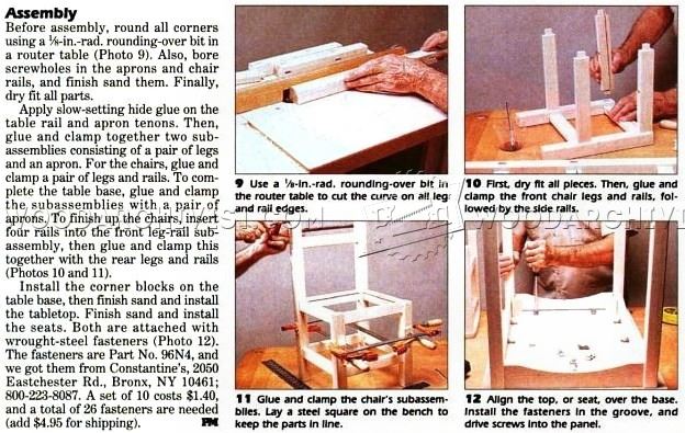 Kids Table and Chair Set Plan