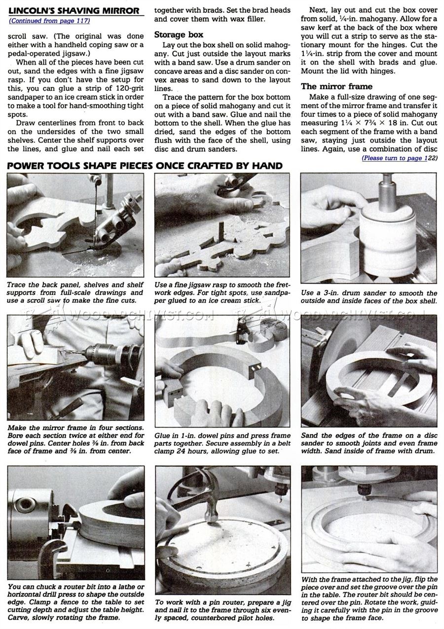 Lincolns Shaving Wirror Plans