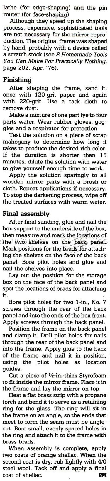 Lincolns Shaving Wirror Plans