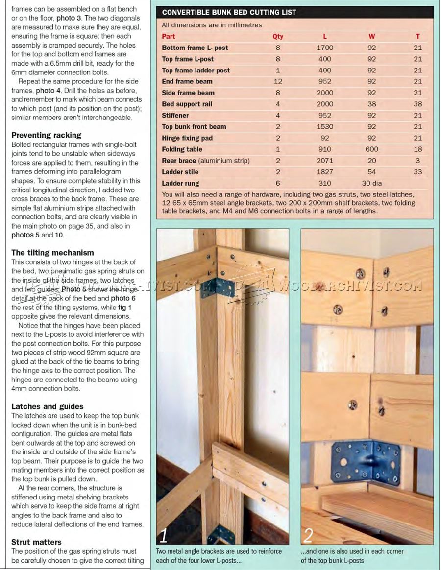 Convertible Bunk Bed Plans