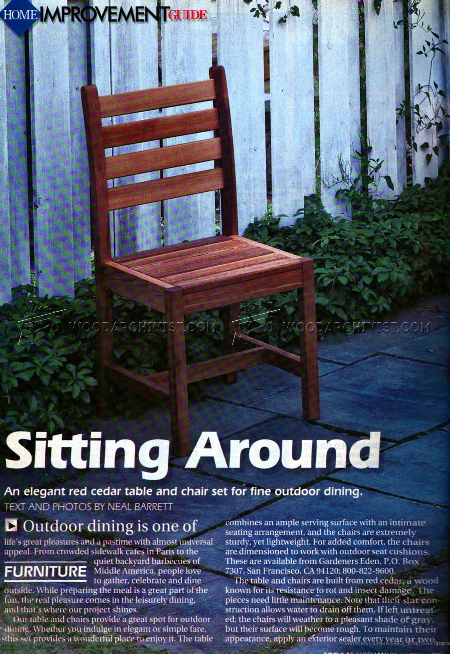 Outdoor Table and Chair Plans