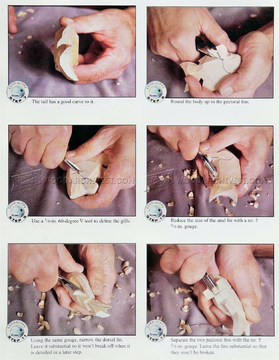 Carving Arizona Sand Guppy - Wood Carving Patterns