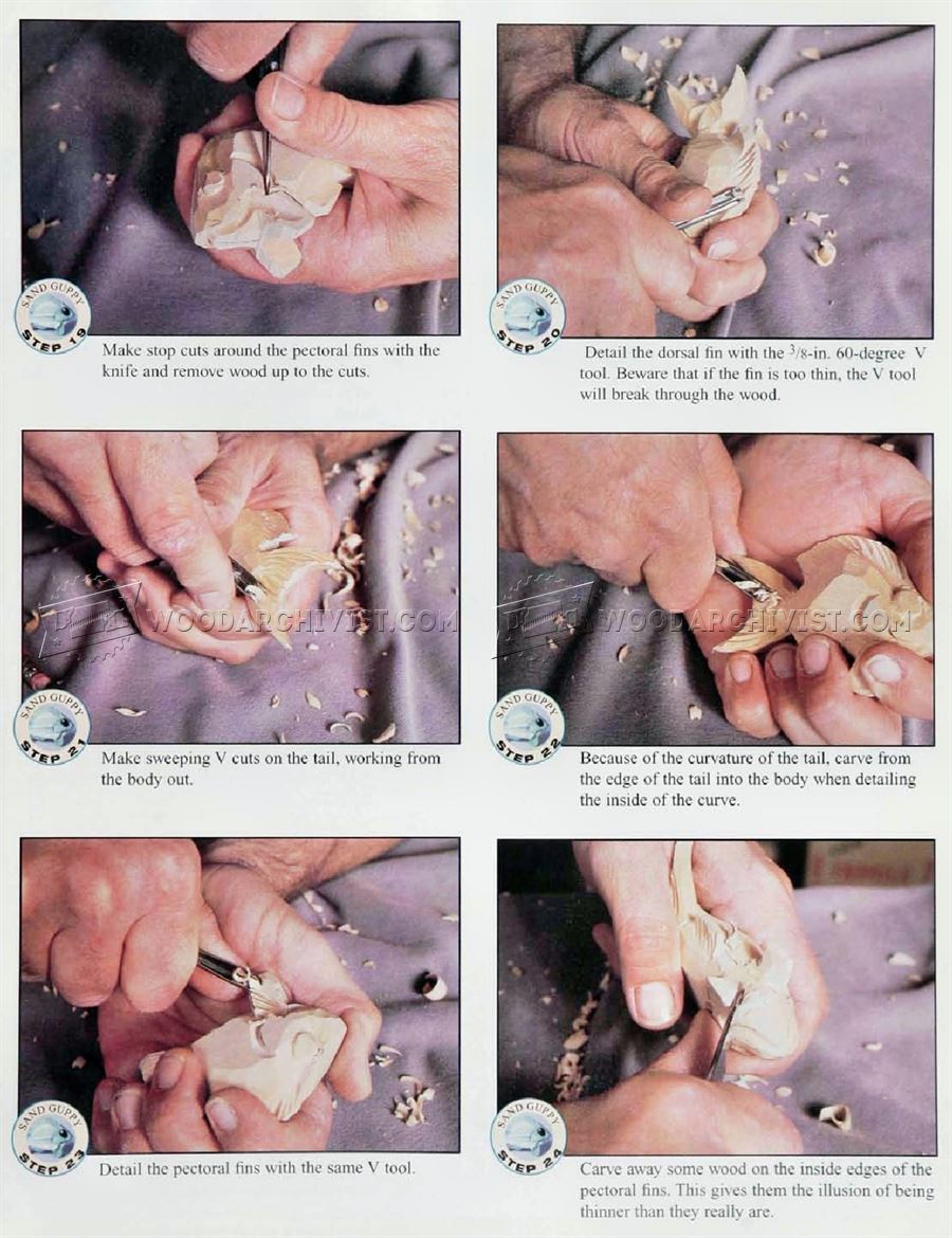 Carving Arizona Sand Guppy - Wood Carving Patterns