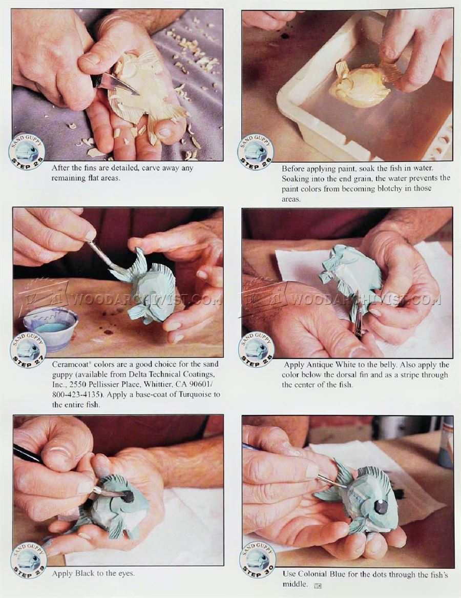 Carving Arizona Sand Guppy - Wood Carving Patterns