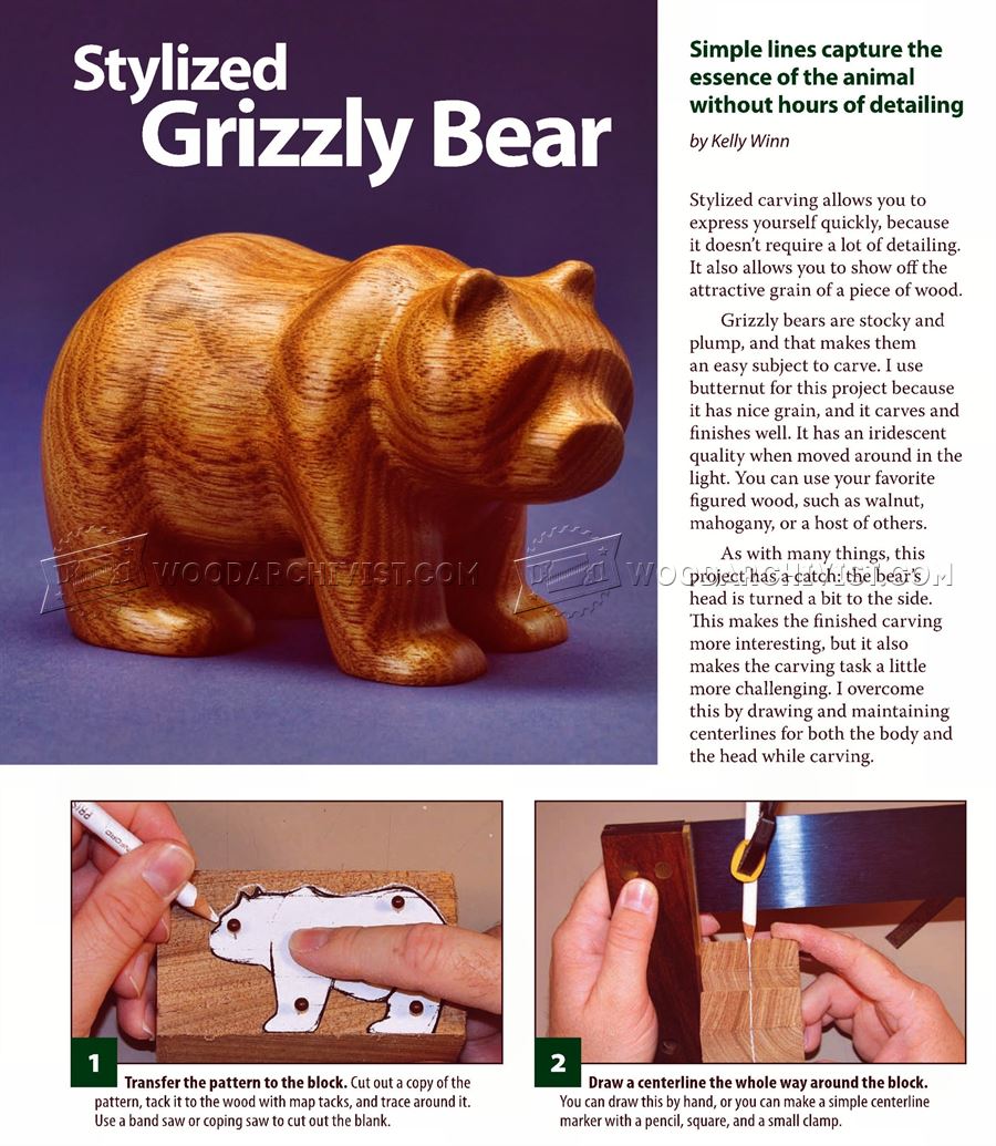 Carving Bear - Wood Carving Patterns • WoodArchivist