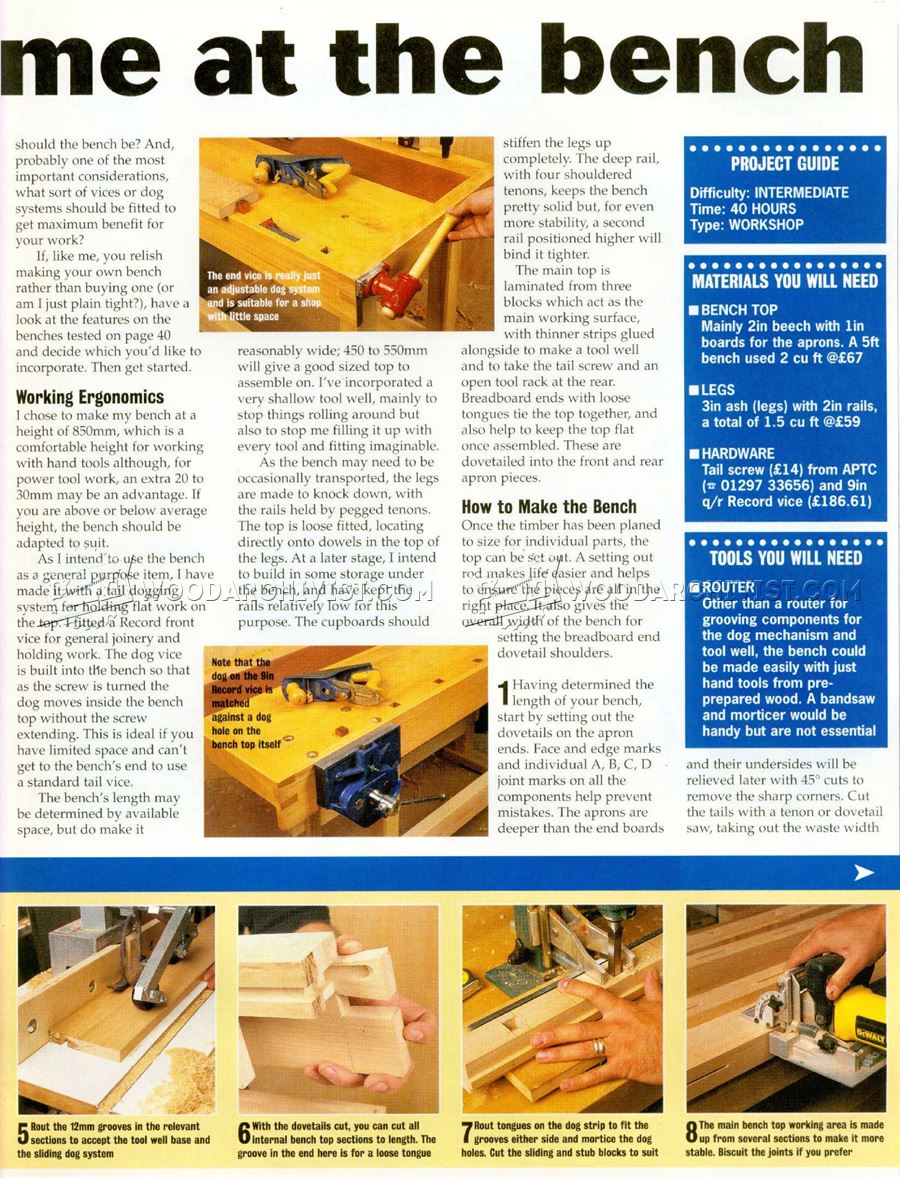 Cabinetmaker's Workbench Plans
