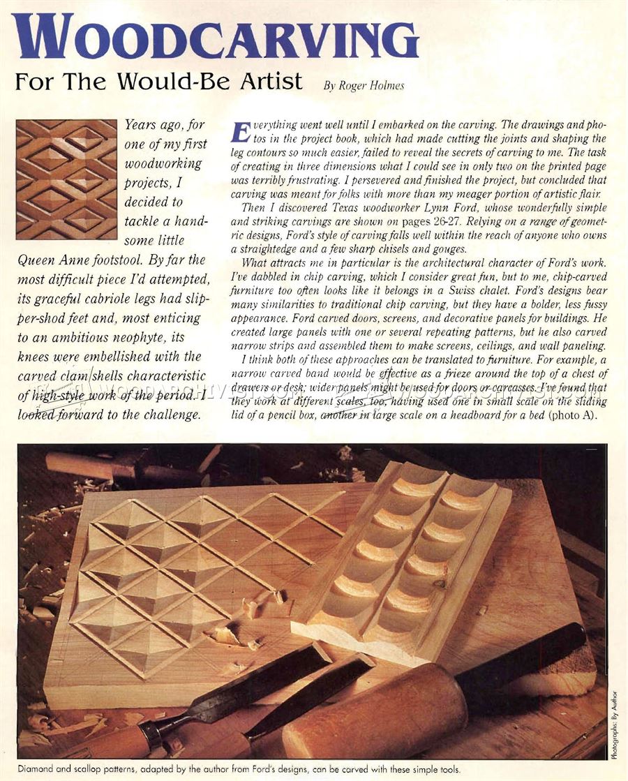 Chip Carving Furniture
