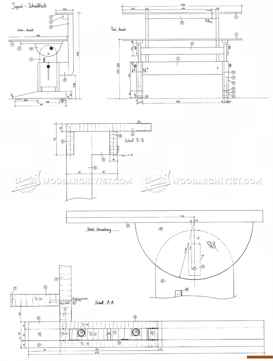 Study Desk Plans