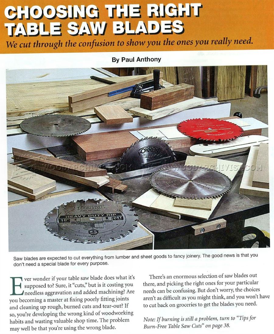 Choosing Table Saw Blades • WoodArchivist