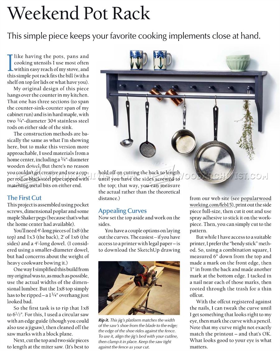 Pot Rack Plans