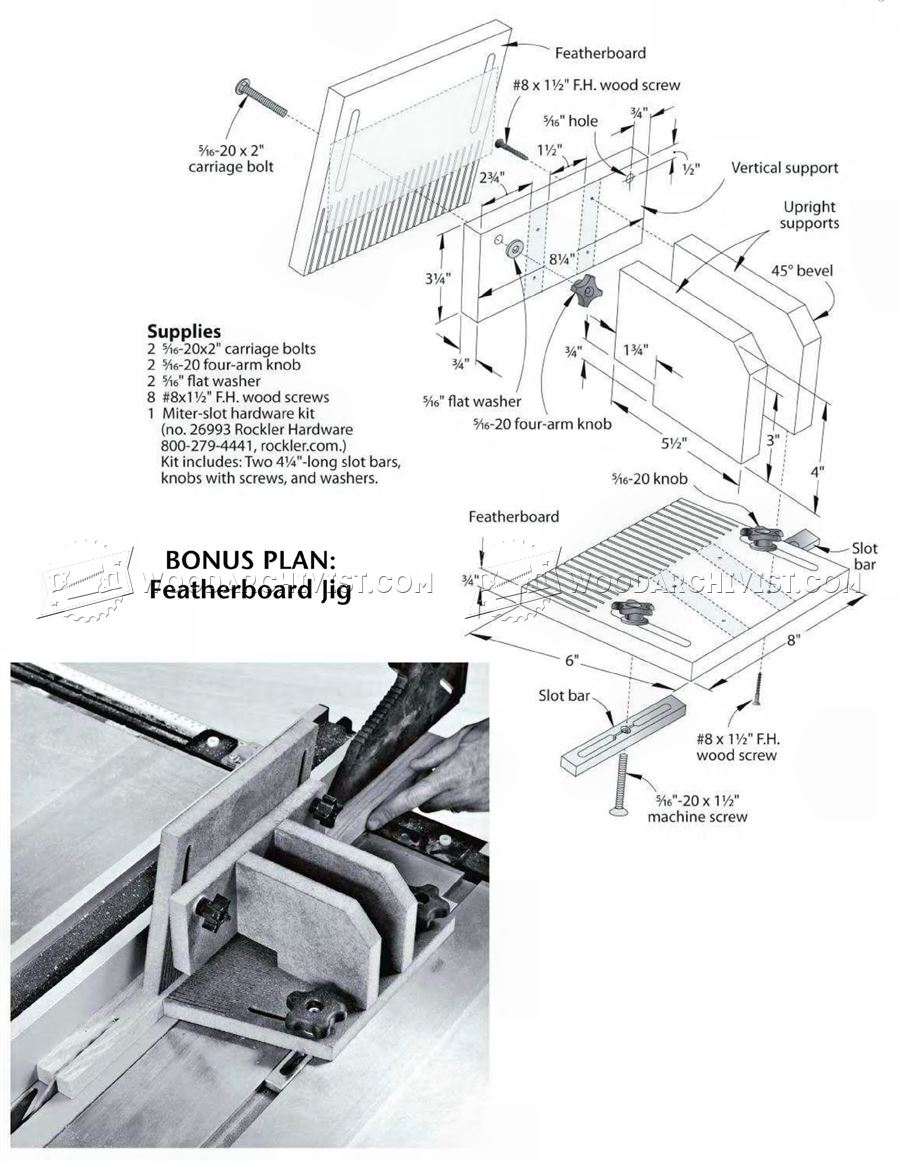 Table Saw Featherboard Jig