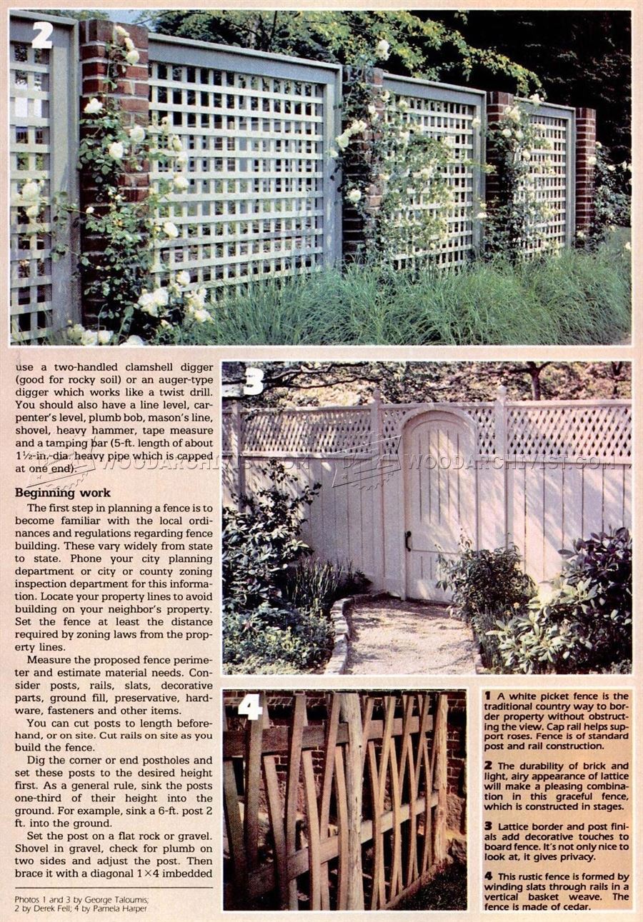 Wood Fence Plans