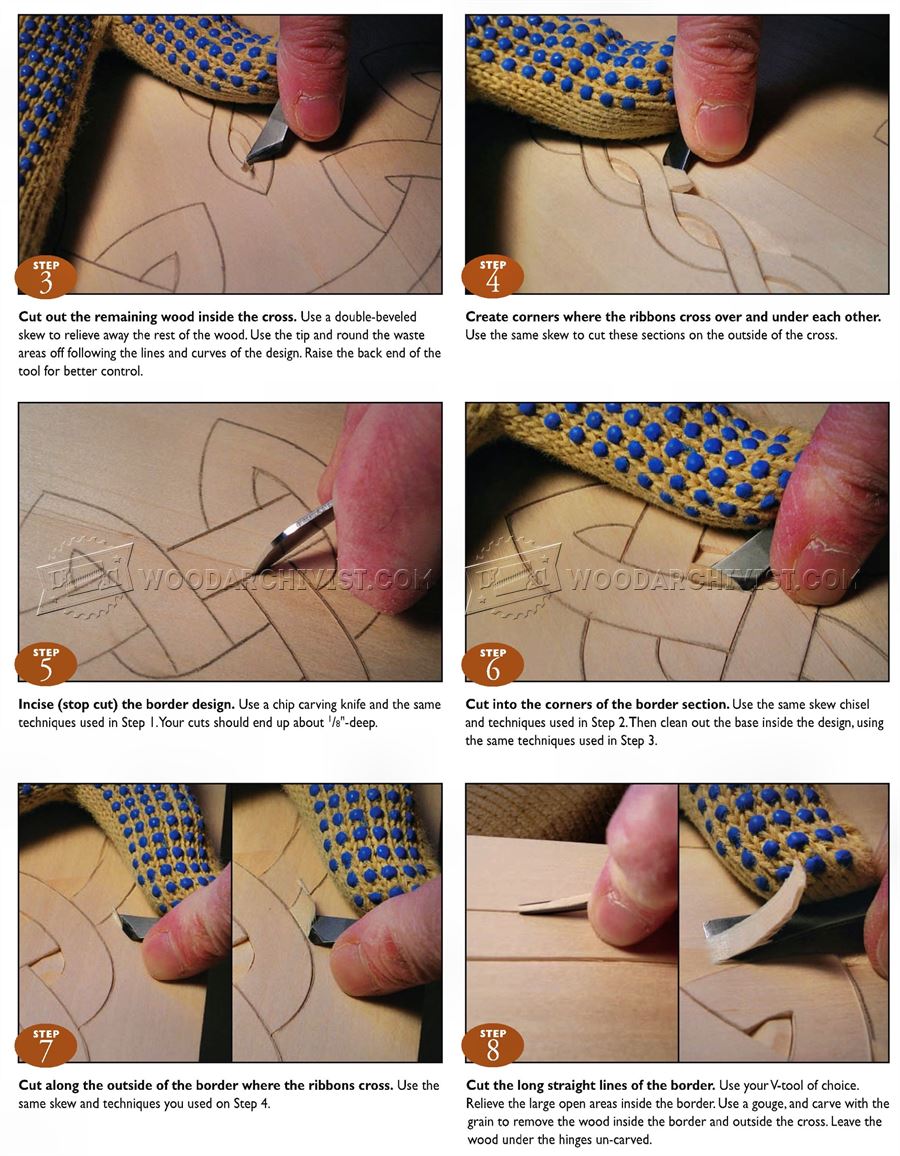 Carving Celtic Cross Bible Box