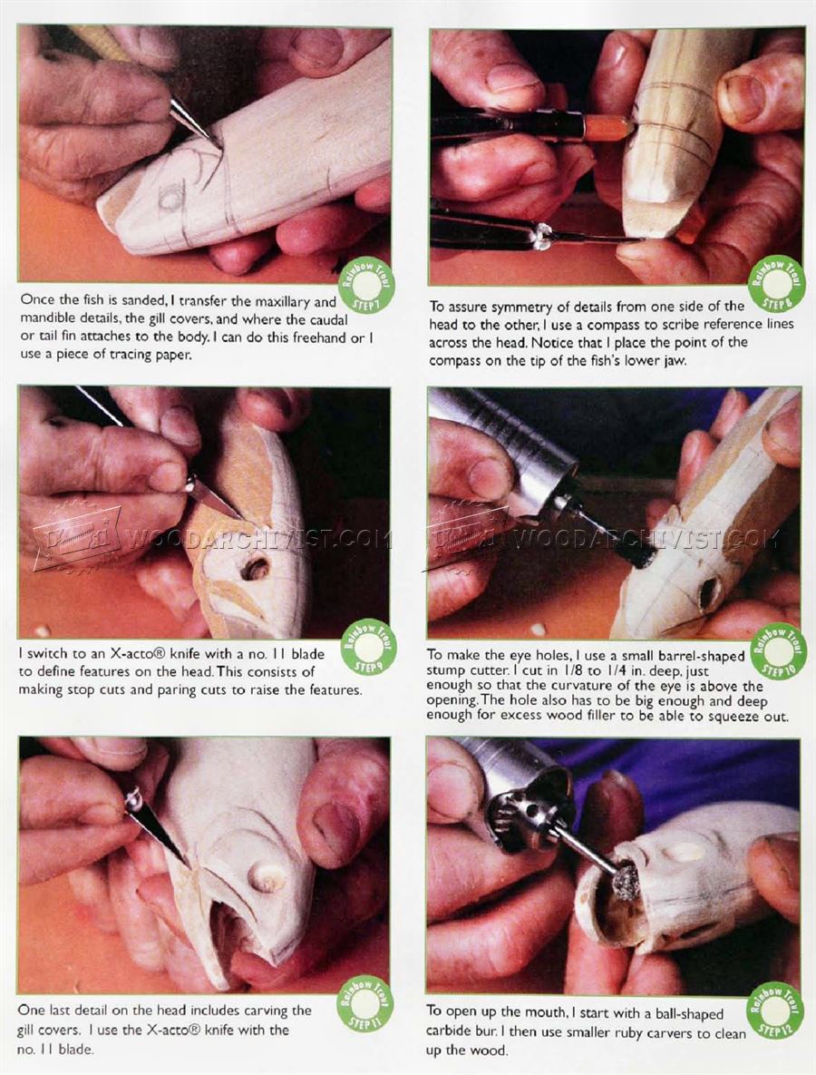 Carving and Painting Rainbow Trout
