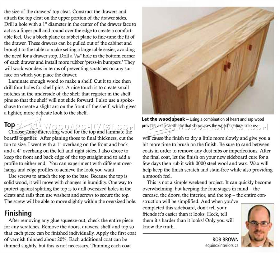 Contemporary Sideboard Plans