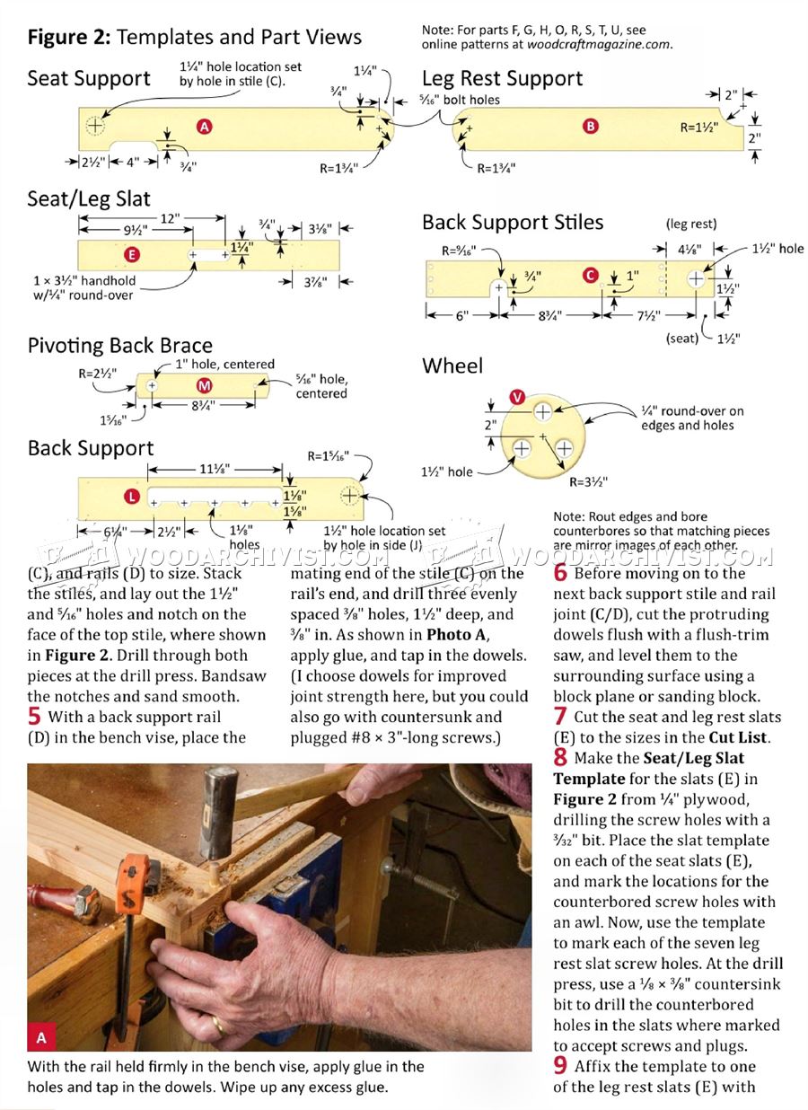 Reclining Sun Lounger Plans