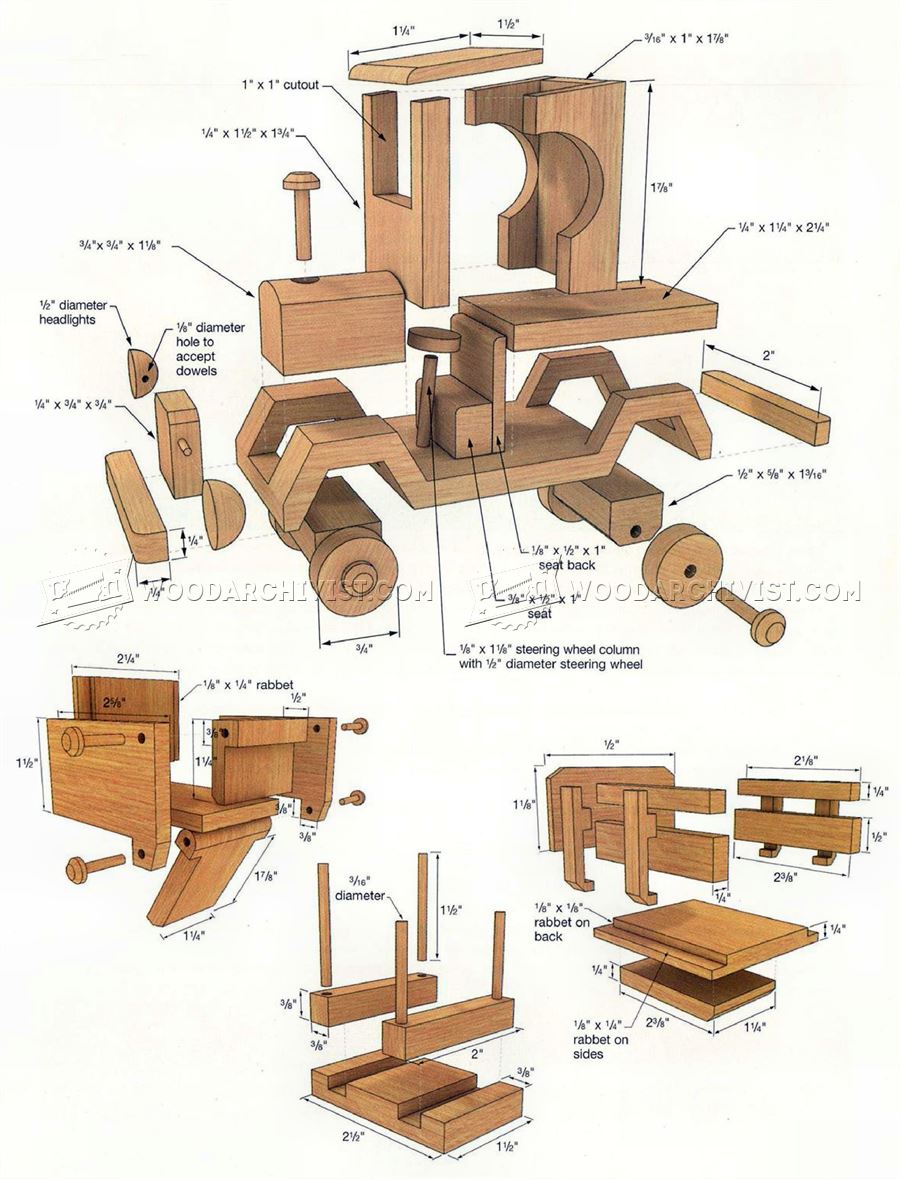 Wooden Toy Truck Plans • WoodArchivist