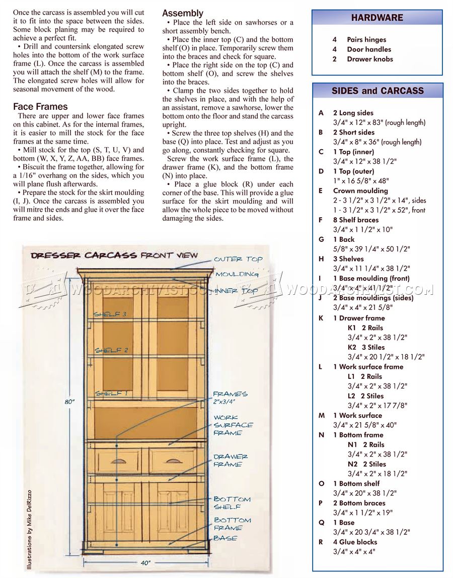 Kitchen Dresser Plans