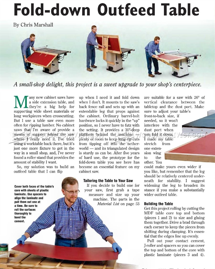 Build Table Saw Outfeed Table