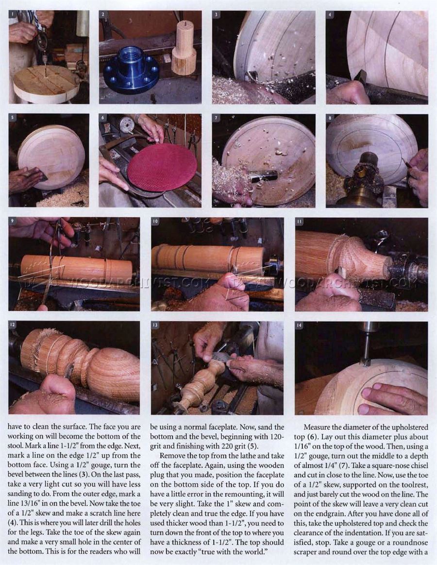 Footstool - Woodturning Projects