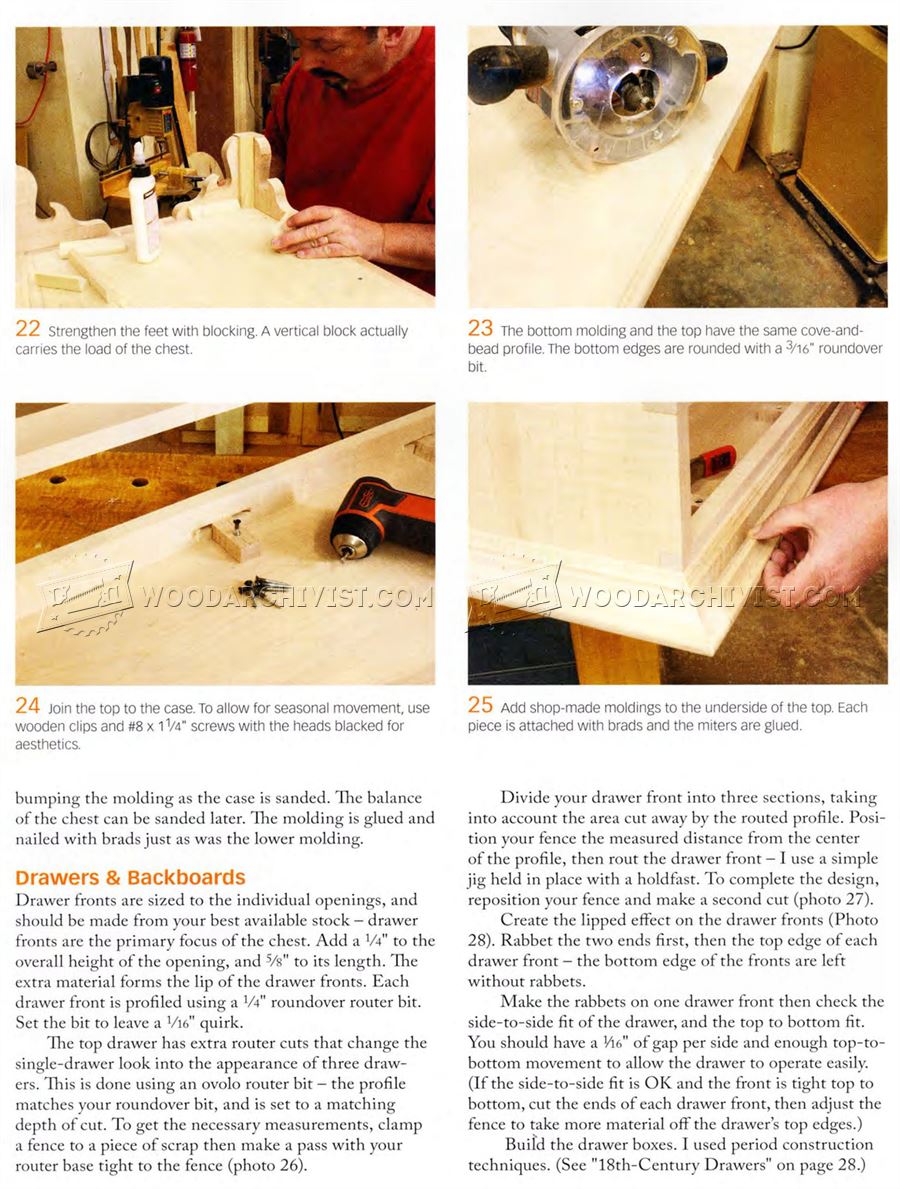Tall Chest of Drawers Plans