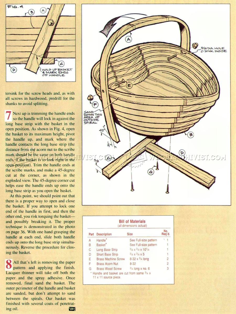 Collapsible Wooden Basket Plans