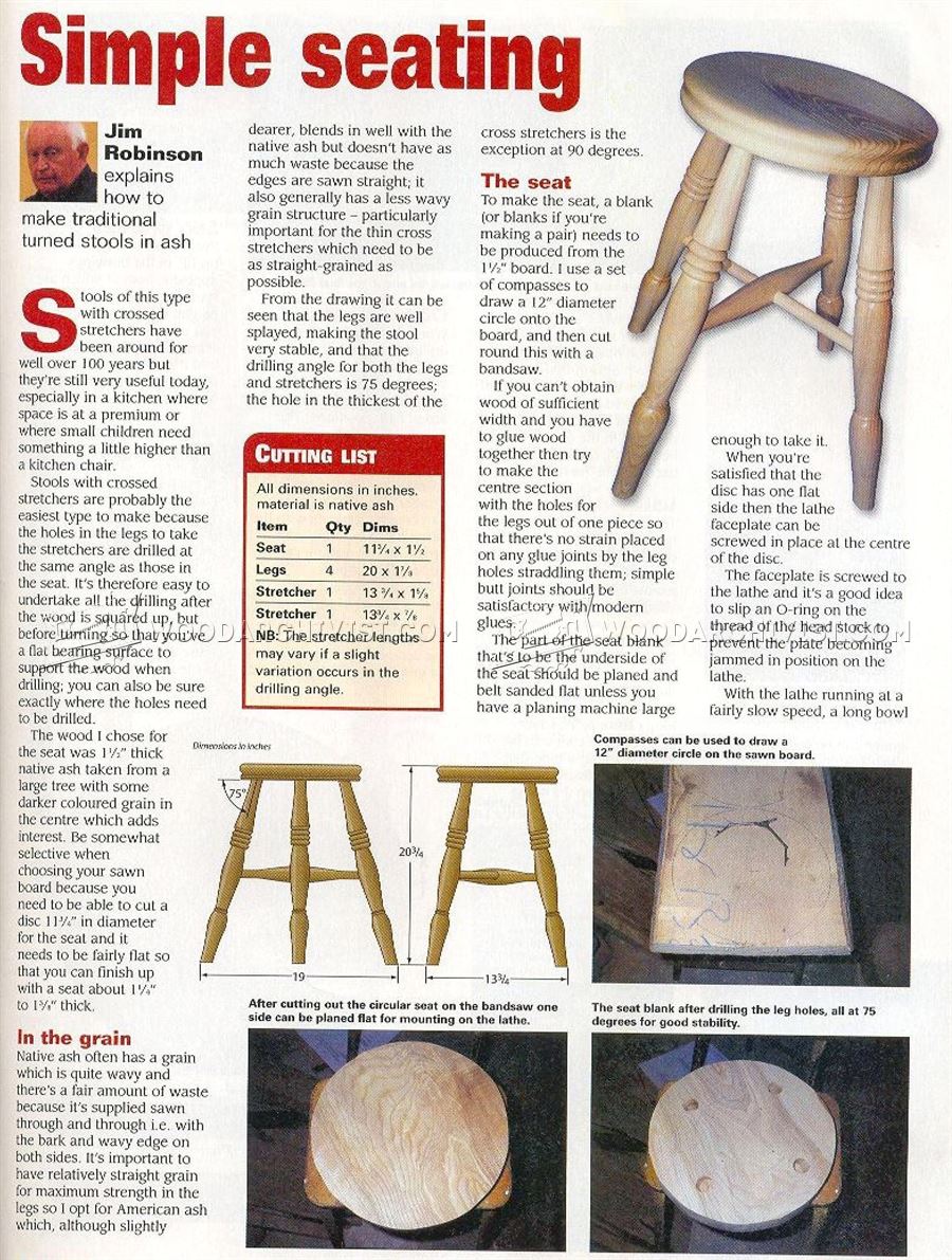 Woodturning Stool