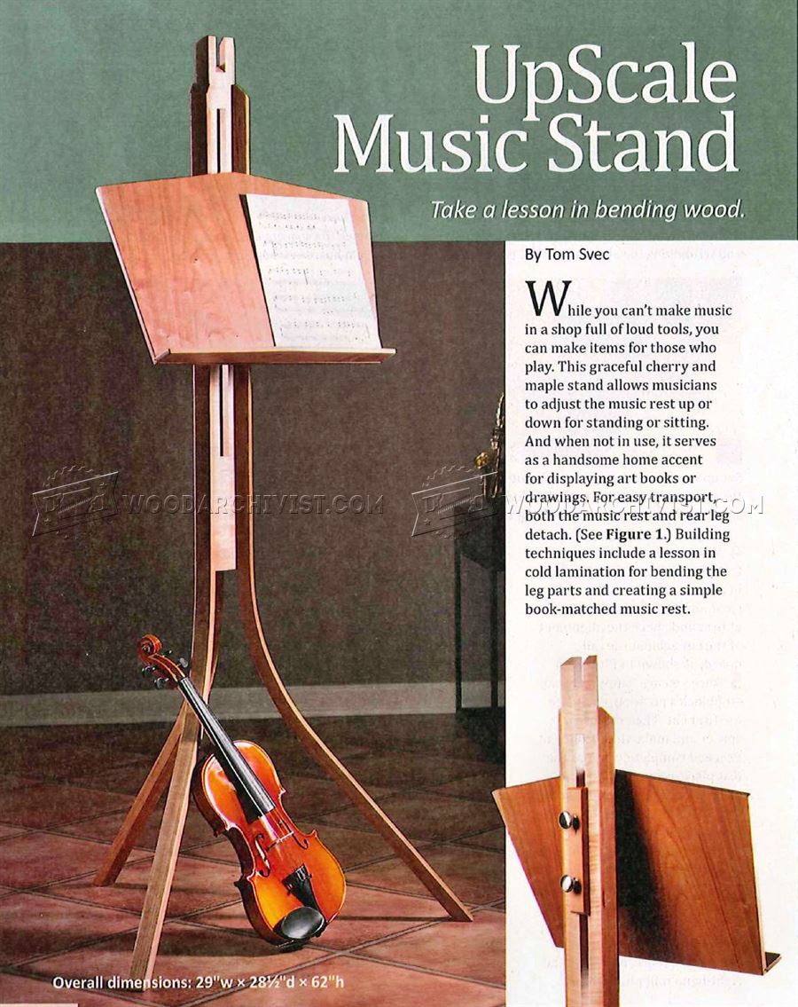 Wooden Music Stand Plans • WoodArchivist