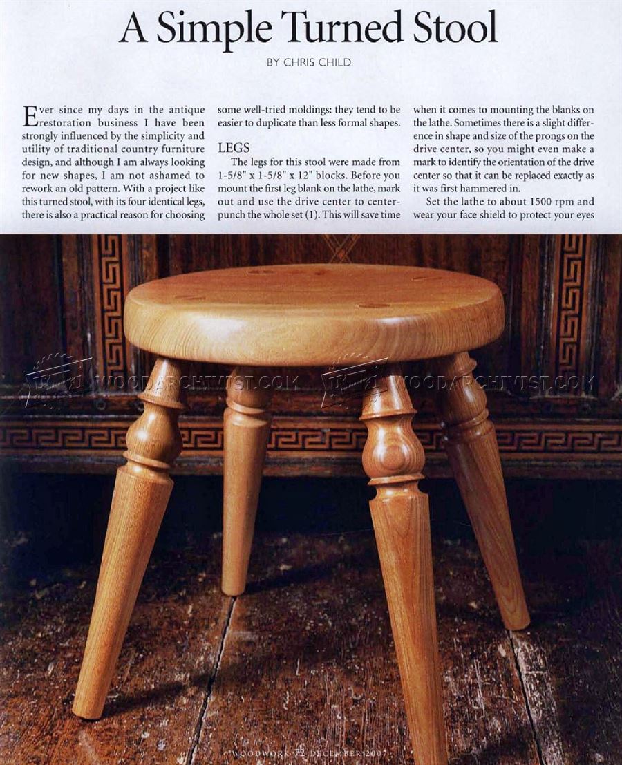 Woodturning Stool