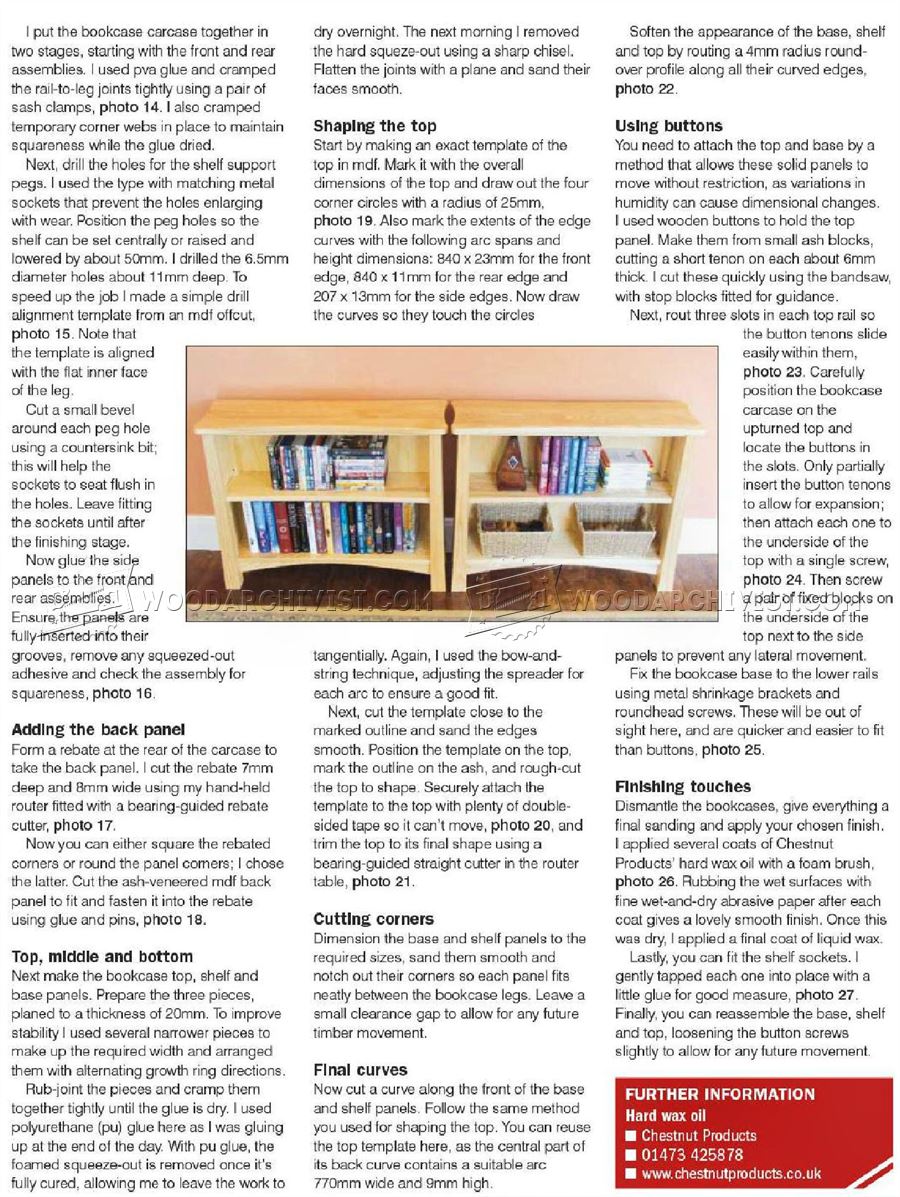 Curvy Bookcase Plans