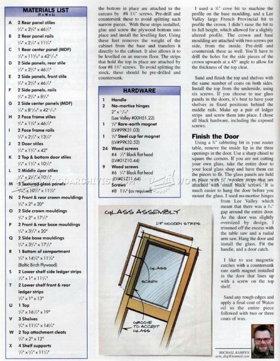 Chimney Cupboard  Plans